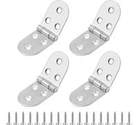 4 PCS Folding Flip Top Hinge, Stainless Steel 180 Degree Folding Round Edge Backflap Hinge, Tray Backflap Hinges for Cupboard Cabinet Closet Drawer