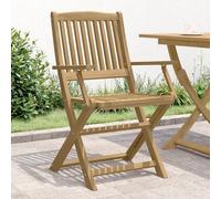 4 Pcs Folding Garden Chairs Set - Weatherproof Solid Acacia Wood Dining Chairs for Outdoor Patio Garden Deck - 57.5x54.5x90 cm Cact and
