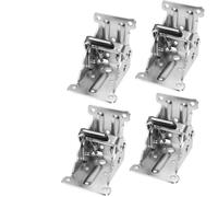 4 PCS Folding Leg Hinge Bracket, 0-90-180 Degree Foldable Support Bracket Self-Locking Hinge with Screws for Table(Silver)