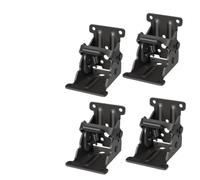 4 PCS Folding Leg Hinge Bracket, 0-90-180 Degree Foldable Support Bracket Self-Locking Hinge with Screws for Table Bed Leg Feet(Black)