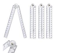 4 Pcs Folding Ruler 30cm 15cm Transparent Foldable Rulers, Flexible Plastic Straight Ruler for Angle & Length Measuring, Clear Scale Stationery Measuring Tool for School Office Supplies