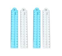 4 Pcs Folding Ruler, Foldable, Clear Folding Ruler, Measuring Tool For School Office, Students, Teachers And Kids Perfect Straight Edge Easy Measurements