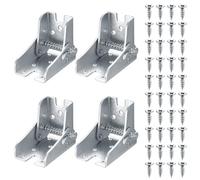 4 Pcs Folding Table Legs, 90 Degree Self Locking Foldable Hinges, Lock Extension Hinges for Table Bed Leg Feet Work Bench Support Brackets (Silvery-A)