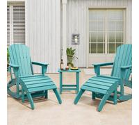 4 Pcs For Backyard,hdpe Resin Garden Footstool For Sun Lounger