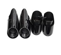 4 Pcs For Macan S 2.9T 3.0T 2014-2024 Exhaust Pipe Upgrade Black Stainless Steel Muffler Tip Nozzle Exhaust Head Car Exhaust Tip(Black)
