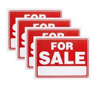 4 PCS For Sale Sign Sticker 12'' x 9'' Waterproofing Sale Stickers High Tack Self Adhesive Yard Sale Schild for Business Shops Commercial Stores Car Sell