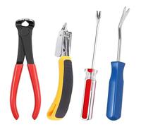 4 Pcs Fors Upholstery Staple Remover Tack Puller Nail Remover Tool Set Nail Puller Plier, Staple Puller, Tack Lifter, Fastener Remover, for Furniture Floor Wall Wooden Case Car Photo Frame