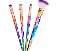 4 Pcs Foundation Brush Makeup Brush Set, Makeup Brushes For Eyeshadow, Blush, Concealer, Foundation Application, Eco-Friendly, Gift Set, Synthetic Hair, Vegan & Cruelty-Free