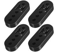 4 Pcs Four Hole Exhaust Hanger Rubber Bracket for Vehicle Repair | Black Rubber, Secure Suspension Support, Fits Many Suvs and Maintenance Jobs