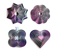 4 Pcs Fractal Hexagon Fidget Toys 3D Printed Fidget Toys Expanded Sensory Fidget Star Stress Relief Toy Sensory Fidget Toy for Office Home and Travel Perfect Present for Stress Relief and Focus