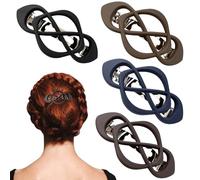 4 Pcs French Barrette Hair Clip, Hair Clips Women, Flat Cloud Hair Clip, Secure Hold Hair Accessories for Thick Hair, Elegant Hair Clips Women