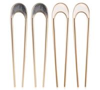 4 Pcs French Hair Pins for Women Alloy U Shaped | Thin Style, Gentle on Hair, Lightweight Secure Hold, Versatile Use for Parties and Daily Use