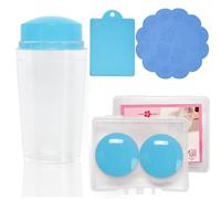 4 Pcs French Tip Nails Stamp Silicone Stamper With Scraper Jelly Stamper Art Manicures Tool For Salons