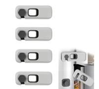 4 Pcs Fridge Locks for Children, Easy to Install Fridge Lock, Child Proof Cupboard Locks No Tools Need or Drill, Freezer Child Lock Apply to Max 1 inch(25mm) Sealing Strip