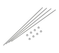 4 PCS Full Threaded Rods with 8 Hex Nuts, 304 Stainless Steel Threaded Rod Bolt and Nut Kit (M4 x 300mm)