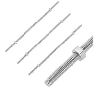 4 PCS Full Threaded Rods with 8 Hex Nuts, 304 Stainless Steel Threaded Rod Bolt and Nut Kit (M6 x 200mm)