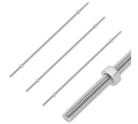 4 PCS Full Threaded Rods with 8 Hex Nuts, 304 Stainless Steel Threaded Rod Bolt and Nut Kit (M6 x 300mm)