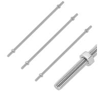 4 PCS Full Threaded Rods with 8 Hex Nuts, 304 Stainless Steel Threaded Rod Bolt and Nut Kit (M8 x 250mm)