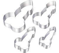 4 Pcs Funny DIY Stainless Steel Biscuit Cookie Cutter Fondant Tool Pastry Cake Baking Mould Party Favor Set Y10