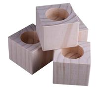 4 Pcs Furniture Risers - Heavy Duty Bed & Sofa Riser Set Increases Height by 5/10/15cm Wooden Raiser for Tables Chairs & Cabinets (Ø 8cm 5cm Height Boost)