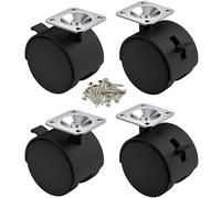 4 PCS Furniture Swivel Caster Wheels with Brake