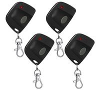 4 Pcs Garage Door Remote for Linear Multicode 300mhz 10 Dip Switch 3089 3060 3070 Gate Opener Remote Multicode Gate Opener with Keychain (Black)