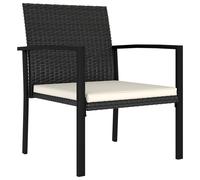 Vidaxl Garden Dining Chairs 4 Pcs Poly Rattan Black