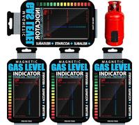 4 Pcs Gas Bottle Level Indicator - Magnetic Gas Level Indicator For Gas Bottles, Propane/Calor Gas Bottles, Reusable Motorhome Gadgets (Black 10X6.3Cm) For Travel Camping Home Use