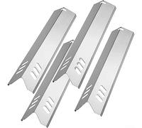 4 PCS Gas Grill Heat Shield Plates, Stainless Steel Universal Barbecue Heat Plate Burner Cover Replacement for Most Gas BBQ Grill