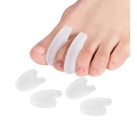 4 PCS Gel Toe Separator, Silicone Small Toe Spacers, Bunion Corrector for Curled Toes and Overlapping Toes, Calluse, Universal, Clear