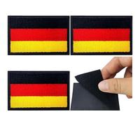 4 Pcs Germany Flag Patches Tactical Embroidery Applique Emblem Military Patch with Hook and Loop Fastener for Hats Backpack Jackets Clothes