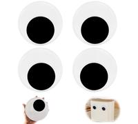 4 PCS Giant Googly Eyes, 80mm Large Self-Adhesive Wiggle Eyes for Crafts, Funny Big Stick-On Eyes for DIY Scrapbooking, Toy, Wall, Door, Halloween & Christmas Decoration
