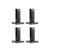 4 PCS Glass Clamp Square Railing Bracket for 0.31 "-0.47 " Tempered .12” Thick for Balcony Garden Deck Stair for Balustrade Staircase