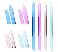 4 Pcs Glass Cuticle Pusher Crystal Dual-Ended Nail File Professional Manicure Stick Nail Cuticle Trimmer Angled Precision Cuticles Filing Pusher for Women Nails Cuticles Care
