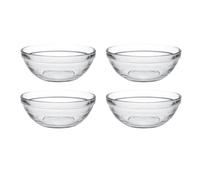 4 Pcs Glass Dipping Sauce Bowls Round Clear Mini Condiment Pots 6cm & 7.5cm Reusable Serving Dishes for Sauces, Spices, Jam, Cream, Snacks, Tapas, Party Tableware Kitchen Prep Bowls (6cm)