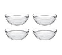 4 Pcs Glass Dipping Sauce Bowls Round Clear Mini Condiment Pots 6cm & 7.5cm Reusable Serving Dishes for Sauces, Spices, Jam, Cream, Snacks, Tapas, Party Tableware Kitchen Prep Bowls (7.5cm)