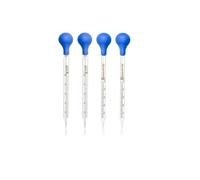 4 Pcs Glass Pipettes Dropper for Liquid Essential Oil 5 ml Glass Transfer Pipette with Rubber Bulb and Cleaning Brush