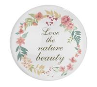 4 PCS Glass Strong Decorative Magnets for Fridge Love The Nature Beauty Magnets Spring Summer Green Wreath Office Magnets for House Cabinets Housewarming Or Home Decor