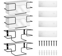 4 Pcs Glove Box Dispenser Wall Mounted, Multifunctional Metal Glove Holder Organizer, Iron Tissue Box for Garage Lab Home Office Kitchen Two Sizes, 27x10.6x10.4cm + 26x10x9cm