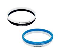 4 Pcs God is First I Am Second Silicone Bracelet,Christian Cross Wristbands for Men & Women,Bible Verse Bracelets Inspirational Put God First Wristbands,Encouragement Religious Faith Gift（2 Sets）