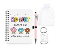 4 Pcs Goodbye Gifts for Colleagues, Sorry Your Leaving Coworker Goodbye Gift for Colleagues Women, Funny Notebook with Pen and Keychain, Leaving Gifts for Women Men Friends Retirement Graduation