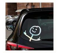 4 Pcs Graffiti Villain Middle Finger, Vinyl Car Bumper Sticker, Personalised Cartoon Windshield Wiper Stickers Funny Rear Window Wiper Decal for Windshield, Bumpers, Windows of Cars (Multicoloured)