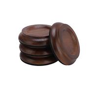 4 Pcs Grand Piano Caster Cups, Walnut Piano Wheels Feet No Noise Piano Caster Pads Non-Slip Floor Protectors for Upright Piano Grand Piano Furniture Leg Pads Protection