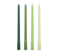 4 Pcs Green Dinner Candles, Tapered Candlesticks 10 Inch Unscented & Smokeless, Candle Sticks Long 6 Hours Burning Time, Green Taper Candles for Valentine’s Day Dinner Wedding Home Décor