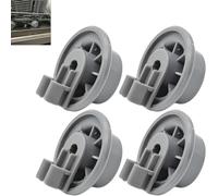 4 Pcs Grey Lower Basket dishwasher wheels Replacement Rollers Runners Parts | Heat Resistant & Smooth Gliding | Easy Snap On Setup Compatible with Bosch,Siemens,Neff,Beko