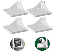 4 PCS Grow Tent Corner Shelf,16 mm Grow Tent Accessories,White Grow Tent Shelves for Place The Hygrometer Camera and Planting Equipment Black/White (White/4PCS)