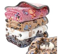 4 Pcs Guinea Pig Fleece Blankets 16 x 24In Absorbent Small Animal Fleece Bedding Washable Guinea Pig Bedding Reusable Pet Pee Pads Warm Soft Sleep Mat Pad Cover for Hamster Ferret Puppy Kittens