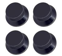 4 Pcs Guitar Contral Knobs, Volume Control Knob for ST Electric Guitar Electric Guitar Metal Knob Caps Volume Tone Control Knobs (Black)