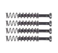 4 Pcs Guitar Humbucker Pickup Screws and Springs for M3 x 30mm, Compatible with Electric Guitar Double Coil Pickup Frame, Black or Gold Metal Hardware for Guitar Repair and Luthier Use