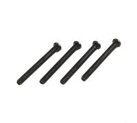 4 Pcs Guitar Humbucker Pickup Screws and Springs for x 30mm, Chrome Black or Gold, Compatible with Electric Guitar Double Coil Moun(BLACK)